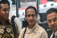 Nadiem Makarim didampingi pengacaranya (Ist)