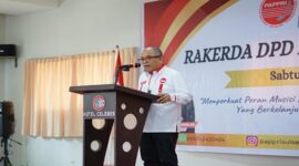 Ketua DPD PAPPRI Sulsel, Ilham Arief Sirajuddin saat memberi sambutan