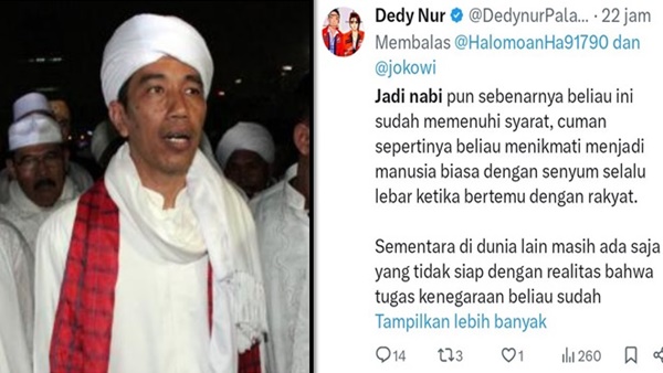 Foto Kolase – Jokowi disebut penuhi syarat jadi nabi