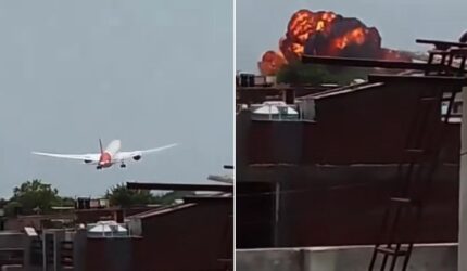 Pesawat Air India Meledak Usai Menabrak Pemukiman Warga, Satu Selamat