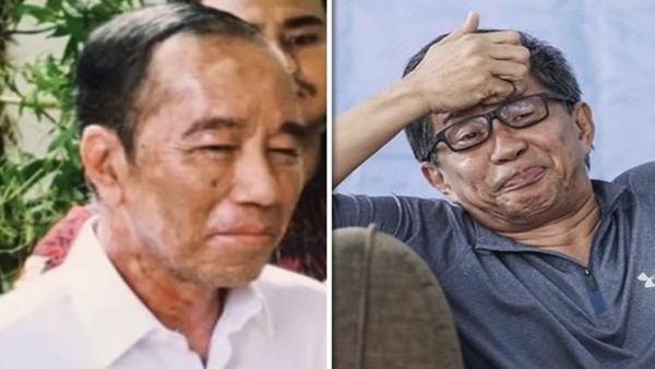 Foto Kolase : Jokowi dan Rocky Gerung