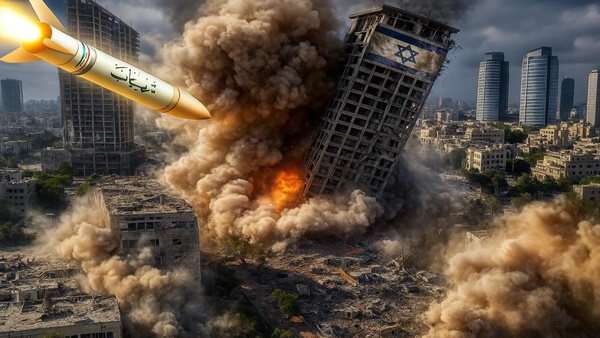 Foto ilustrasi – Serangan rudal Iran luluhlantakkan Zionis Israel