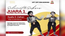 Syafa dan Zafran, keduanya murid kelas 5A SD Negeri Borong Makassar