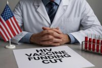 Foto Ilustrasi - peneliti duduk lesu di depan dokumen bertuliskan 