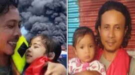 Foto Kolase – Sosok Pria “Pahlawan” Anak di KM Barcelona 5, Abdul Rahman Agu