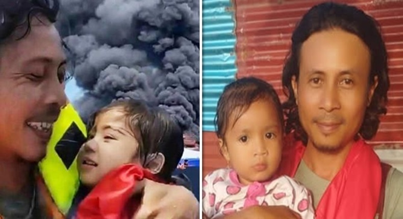 Foto Kolase – Sosok Pria “Pahlawan” Anak di KM Barcelona 5, Abdul Rahman Agu