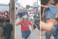 Foto kolase – penjual mainan diamuk massa