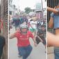 Foto kolase – penjual mainan diamuk massa 