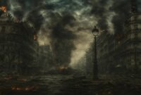 Ilustrasi kehancuran kota