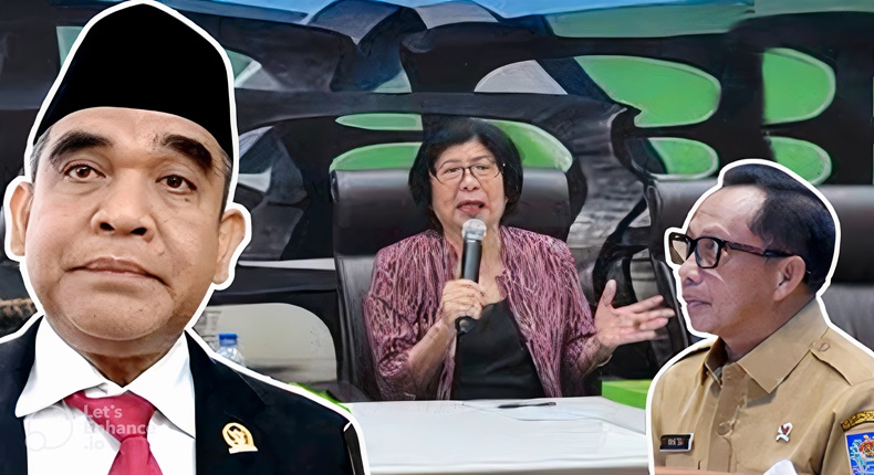 Foto Kolase - Ketua MPR Ahmad Muzani (Kiri) Psikiater FKUI dr. Mintarsih (Tengah) dan Mendagri Tito Karnavian (Kanan)