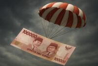 Foto ilustrasi – Uang terjun bebas 