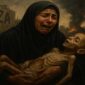 Foto ilustrasi – Seorang ibu di Gaza menangis pilu sambil memeluk jasad anaknya yang kurus kering akibat kelaparan.