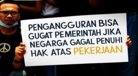 Foto ilustrasi – Pengangguran demo dan menggugat pemerintah 
