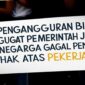 Foto ilustrasi – Pengangguran demo dan menggugat pemerintah 