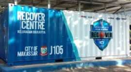 Salah satu proyek pengadaan recover kontainer di sejumlah titik di Kota Makassar (Ist/Net)
