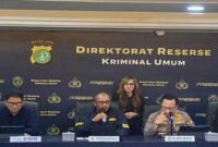 Polda Metro Jaya saat konferensi pers di Jakarta, Selasa 29 Juli 2029.