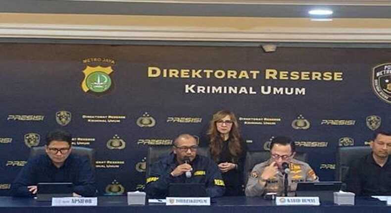 Polda Metro Jaya saat konferensi pers di Jakarta, Selasa 29 Juli 2029.
