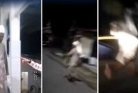 Foto kolase – Pria bersorban bawa tongkat berlari usai dikejar warga di Soppeng