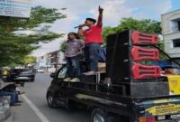 Aksi demonstrasi AMPK di depan Kantor Kejari Sungguminasa, Gowa.