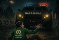 Foto ilustrasi – Driver Ojol Dilindas mobil Barracuda hingga meninggal dunia