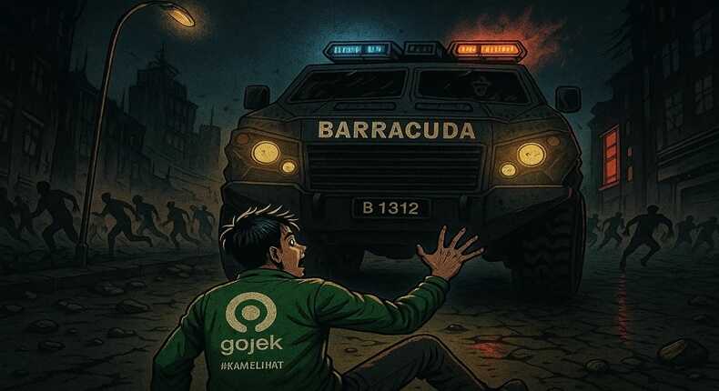 Foto ilustrasi – Driver Ojol Dilindas mobil Barracuda hingga meninggal dunia
