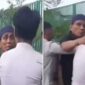 Foto Kolase : Tangkapan layar video bos jukir liar pukul petugas Dishub Makassar