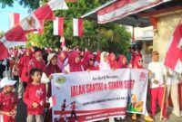 Suasana peringatan HUT Kemerdekaan Republik Indonesia ke-80 sangat di Kompleks Anggrek, Kelurahan Tombolo, Kabupaten Gowa.