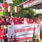 Suasana peringatan HUT Kemerdekaan Republik Indonesia ke-80 sangat di Kompleks Anggrek, Kelurahan Tombolo, Kabupaten Gowa.