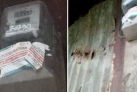 Foto meteran listrik Dg Nai diputus sementara oleh PLN ULP Sungguminasa. Nama yang tertera bukan atas nama Dg Nai melainkan Dg Sattu. Kwintasi yang tertulis pun atas Dg Bollo.