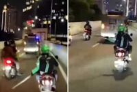 Tangkapan layar video - Detik-detik Mobil Rantis Brimob Dikejar Seperti Maling Usai Driver Ojol Dilindas (Foto kolase)