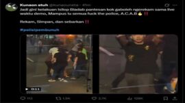 Tangkapan layar - Tagar Polisi Pembunuh Trending di media sosial,
