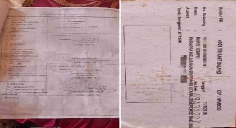 Fotokopi sertifikat dan nomor rekening pelunasan