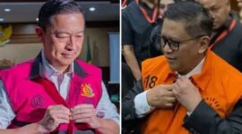 Foto kolase : Tom Lembong dan Hasto Kristiyanto