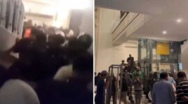 Foto Kolase – Rumah Uya Kuya (kiri) dan Eko Patrio (kanan) menjadi sasaran perusakan dan penjarahan.