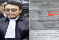 Foto kolase : Advokat Wawan Nur Rewa dengan surat pemanggilan sebagai saksi
