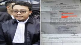 Foto kolase : Advokat Wawan Nur Rewa dengan surat pemanggilan sebagai saksi
