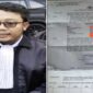 Foto kolase : Advokat Wawan Nur Rewa dengan surat pemanggilan sebagai saksi