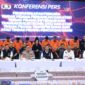 Konferensi pers pengungkapan kasus pembobolan rekening tidur senilai Rp204 miliar oleh Dittipideksus Bareskrim Polri.