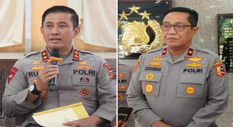 Foto Kolase - Irjen Rusdi Hartono (kiri) dan Brigjen Djuhandhani Rahardjo Puro (kanan)