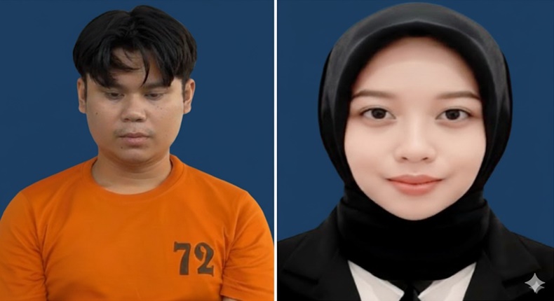 Foto kolase – Pelaku pembunuhan, Alvi Maulana (kiri) dan korban Tiara Angelina Saraswati (kanan) 