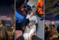 Foto kolase  - Penonton terluka akibat kericuhan di konser Watch On Fest 2025 di Parkiran Mal Pipo Makassar, Kamis (25/9/2025) malam.