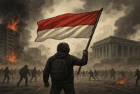 Foto ilustrasi – Aksi demonstrasi di berbagai wilayah Indonesia
