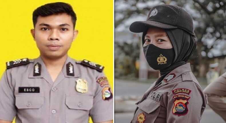 Foto Kolase : Brigadir Esco Faska Rely dan Briptu Rizka Sintiyani
