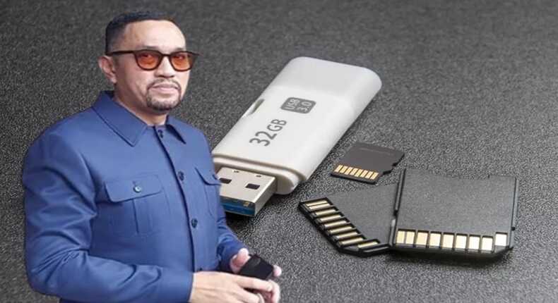 Foto kolase – Ahmad Sahroni dan Misteri Flashdisk Putih