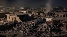 Gempa magnitudo 6 mengguncang Afghanistan pada Senin (1/9/2025), tampak puing reruntuhan di kawasan timur negara itu (Ist). 