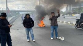 Aksi demonstrasi GMPH Sulsel