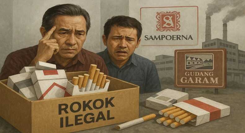 Foto ilustrasi - Peredaran Rokok Ilegal Merajalela, Sampoerna Resah, Gudang Garam Digilas Isu PHK?