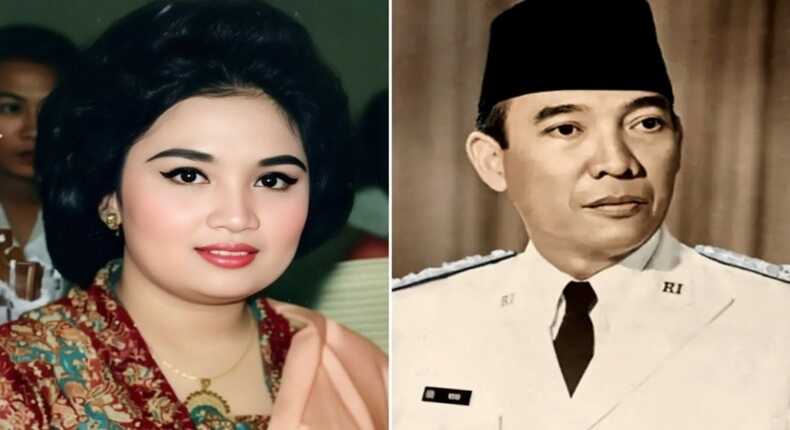 Foto Kolase – Istri ke-7 Soekarno, Yurike Sanger dan Bung Karno