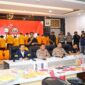 Konferensi pers Polda Sulsel terkait penetapan tersangka aksi unjuk rasa pembakaran gedung DPRD Makassar dan Sulsel