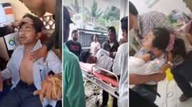 Tangkapan layar video – Sejumlah siswa dan siswi SMP di Indonesia keracunan MBG (Foto kolase)